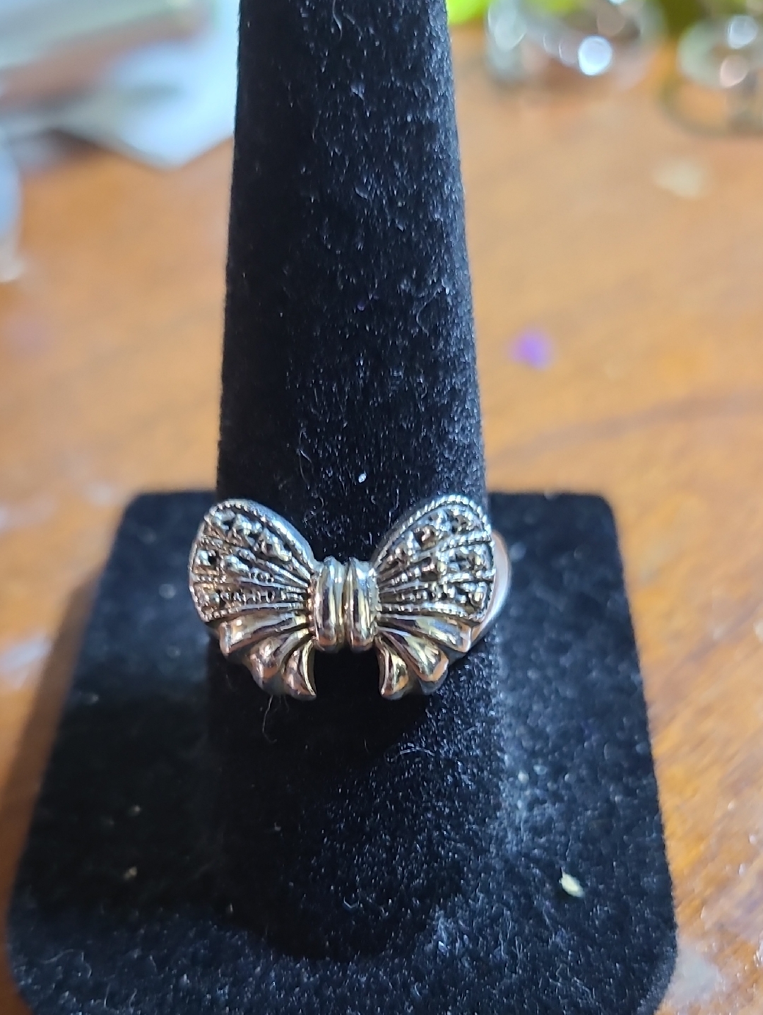 Sterling Silver Bow Ring - Sparkling Silver Bow Design